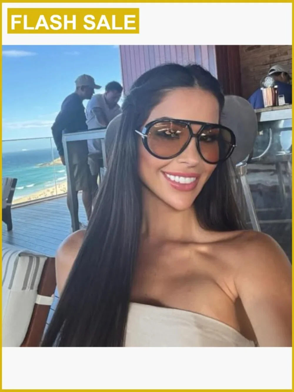 Retro Gold Oversized Aviator Sunglasses